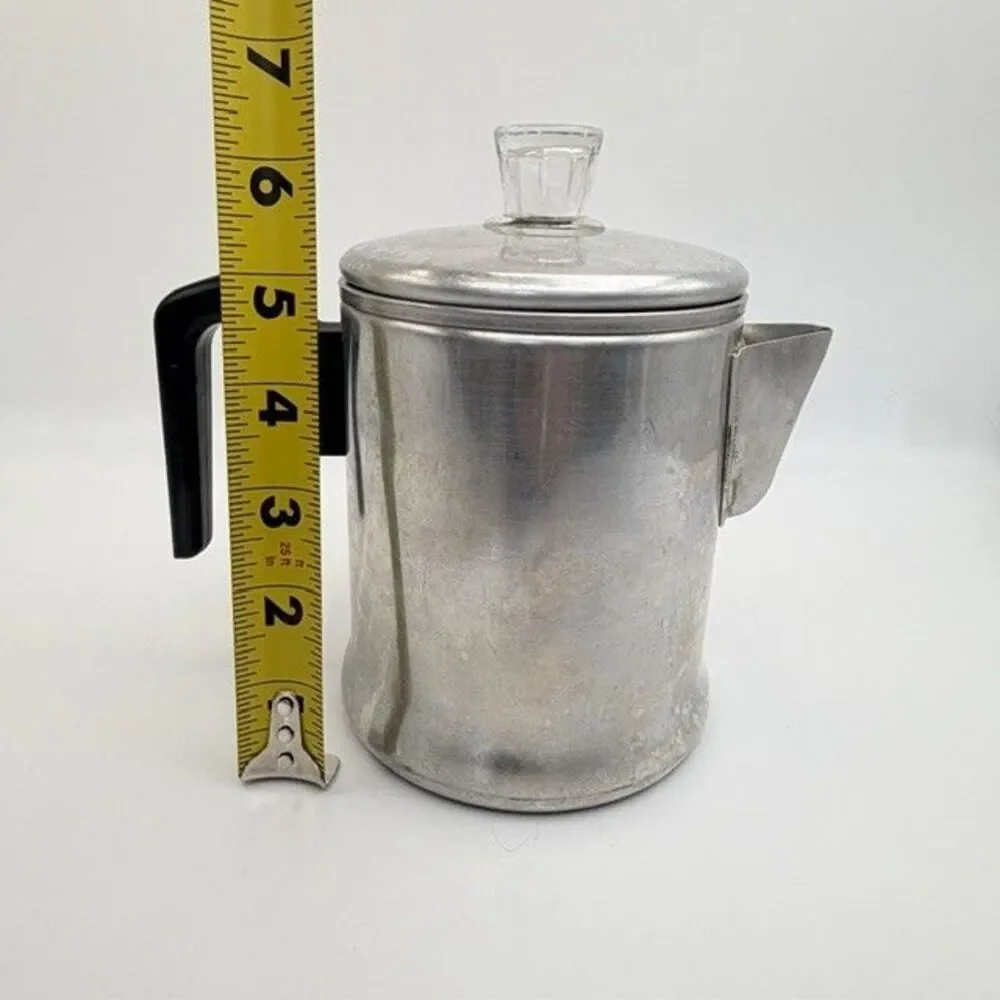 Vintage Century Aluminum Ware Stove Top Coffee Pot Percolator 5 Cup Camping USA